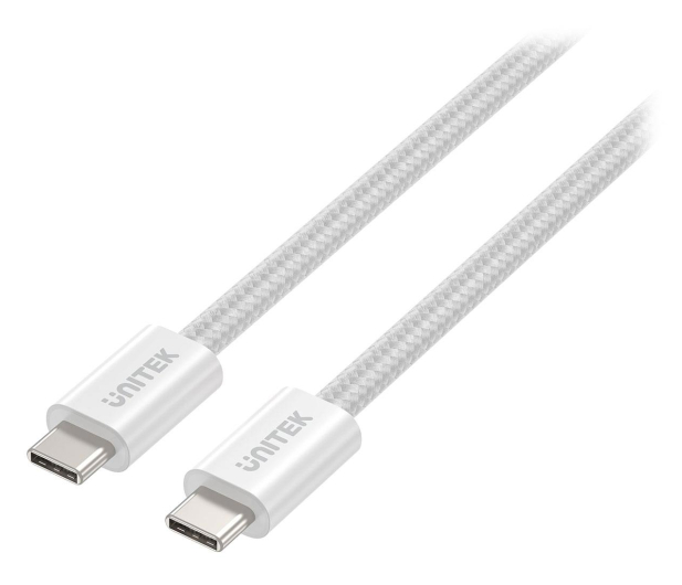 UNITEK Kabel USB-C PD 100W 1m - zwijany magnetycznie C14141AWH01-1M - 1291407 - zdjęcie